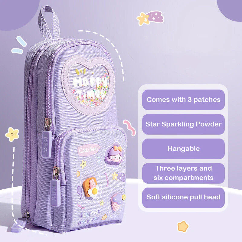 School Bag Shape Kawaii Pencil Pouch