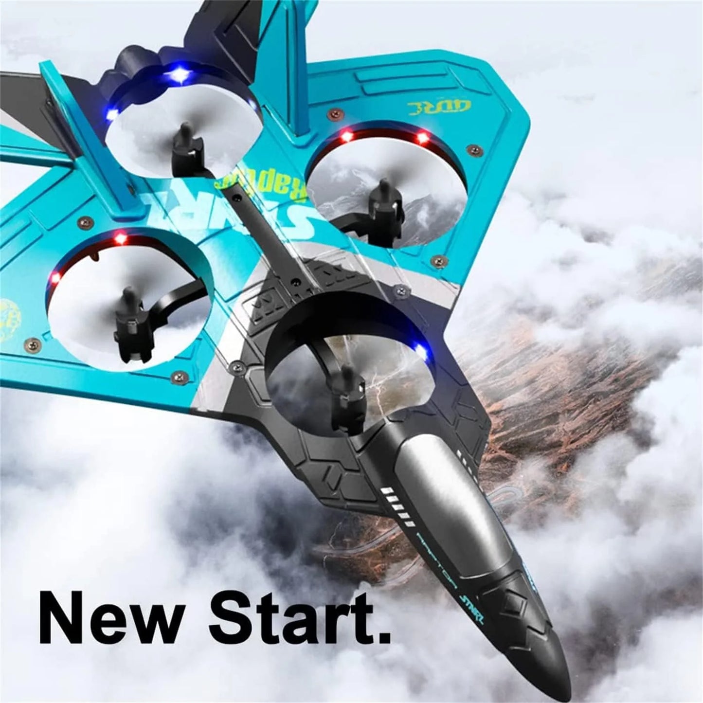 RC Jet Fighter | 2.4GHz, 360° Stunt Spin Remote & Light