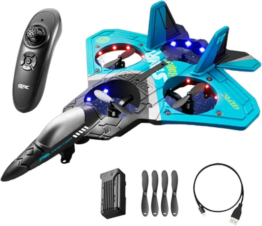 RC Jet Fighter | 2.4GHz, 360° Stunt Spin Remote & Light
