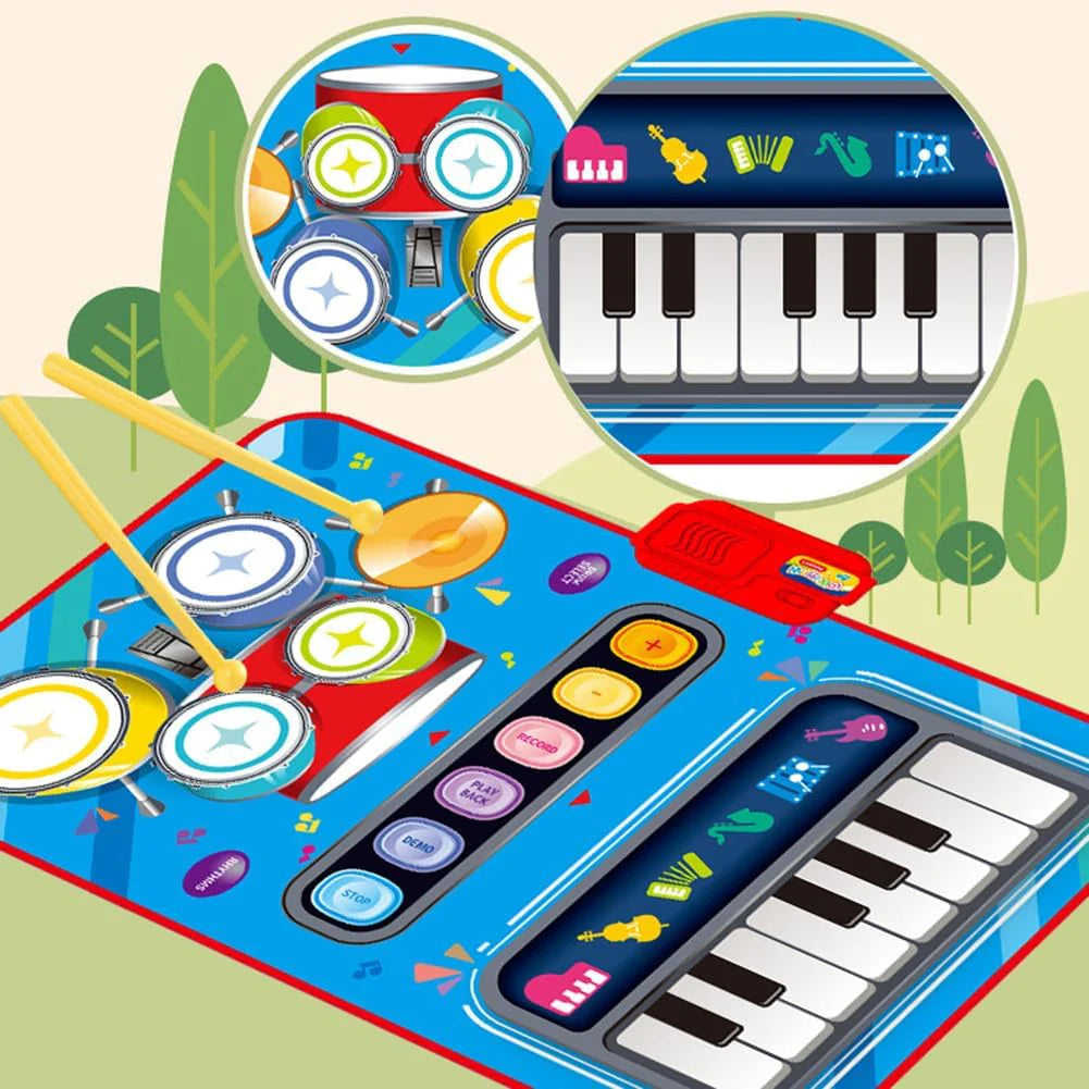2 in 1 Musical Jazz Play Mat - Intelligent Music Toy