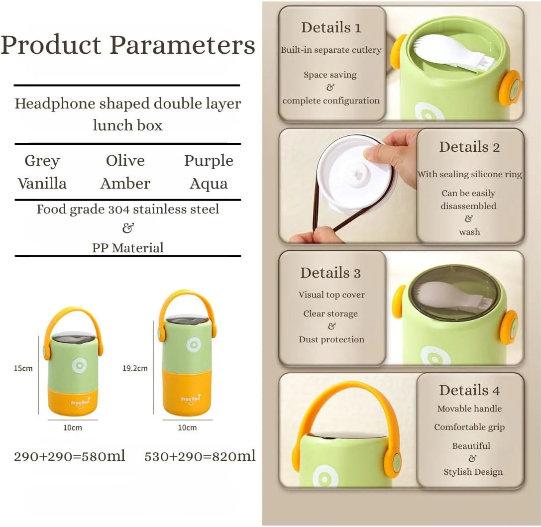 Mini Bento - 580ml Food Jars