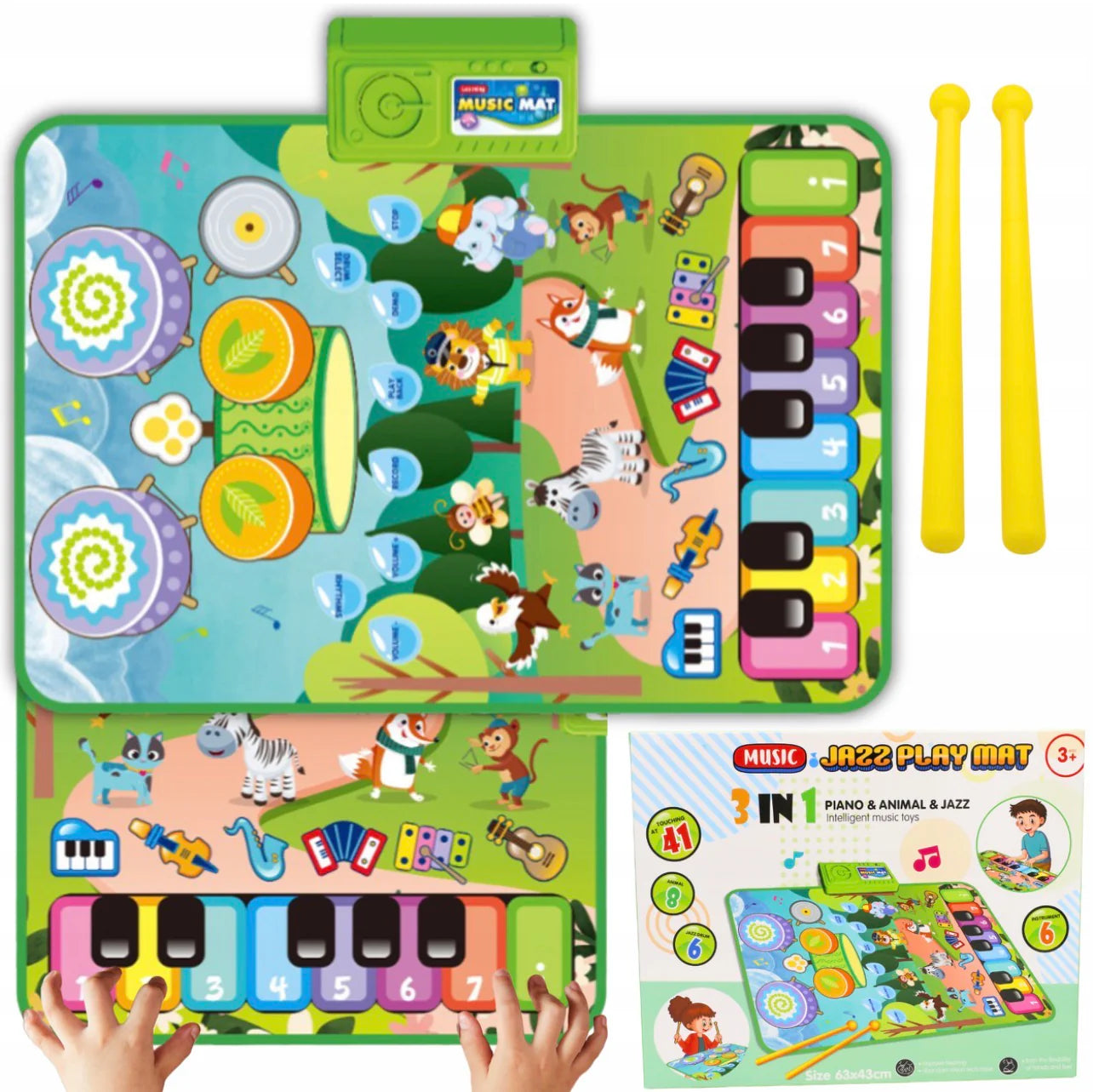 3 in 1 Musical Jazz Play Mat - Intelligent Music Toy