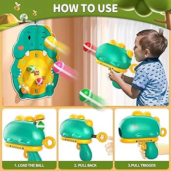 Dino Ball Gun: Aim Shooting Board Game