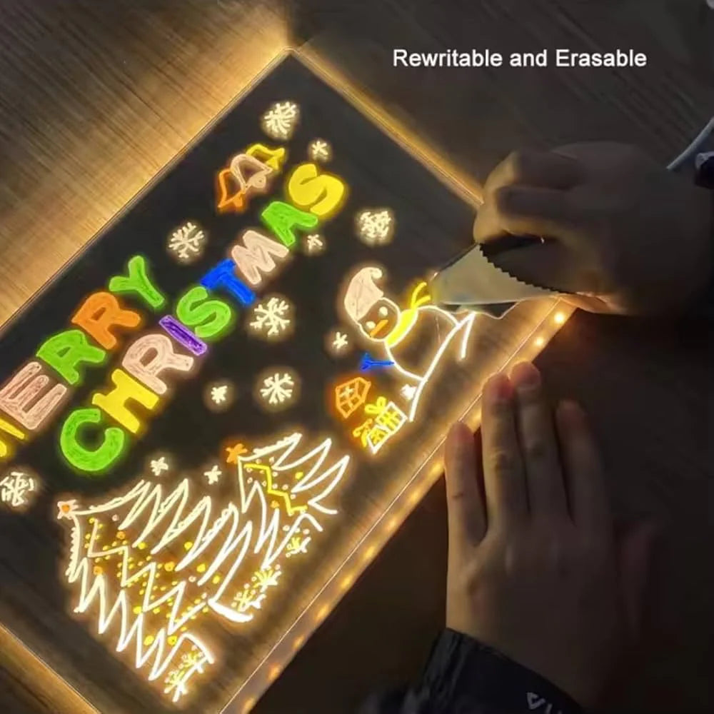 Premium 3D LED Notepad with Pen & Light (30x20cm)