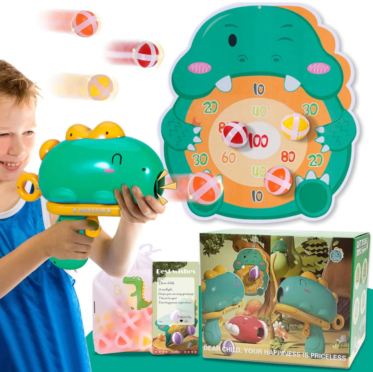 Dino Ball Gun: Aim Shooting Board Game