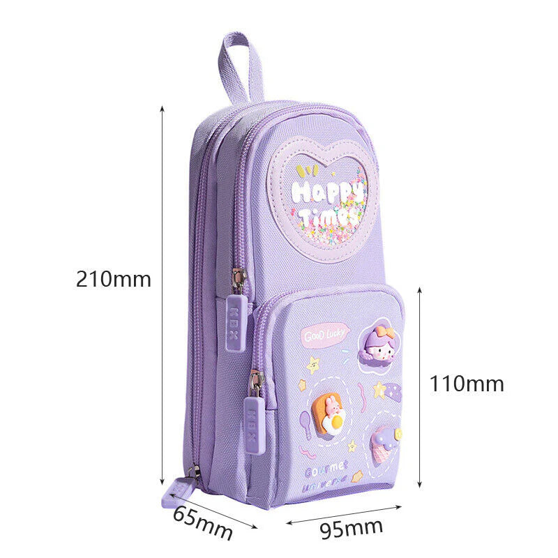 School Bag Shape Kawaii Pencil Pouch