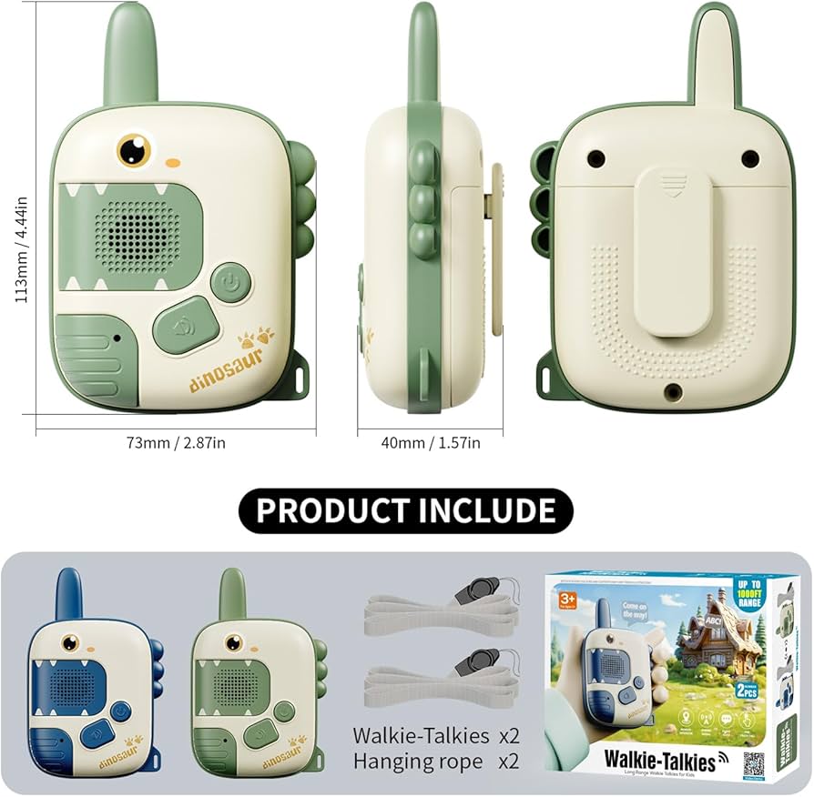 Girls' Walkie-Talkie Toy 2-Piece Set for Ages 3-8