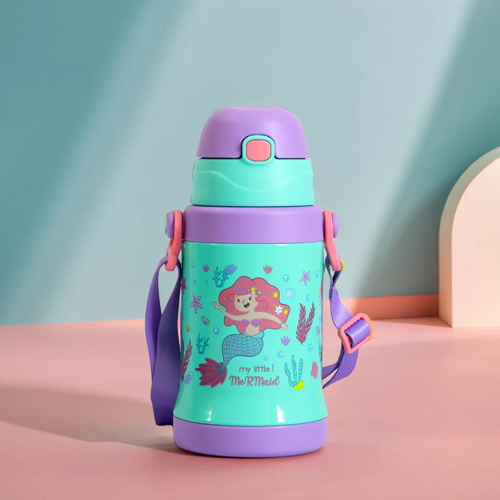 Colorful Cartoon Bottle – 450ml Leakproof Fun