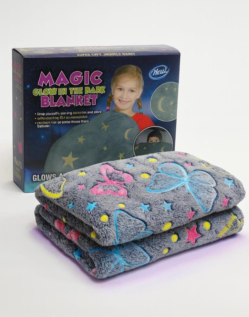 Super Soft Cozy Furry Big Blanket - Glow in The Dark (5ft x 6ft) de