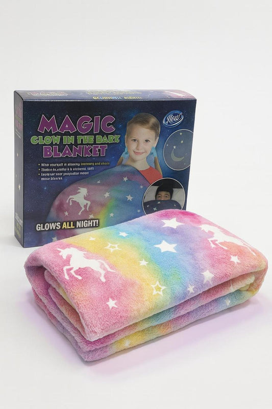 Super Soft Cozy Furry Big Blanket - Glow in The Dark (5ft x 6ft) de