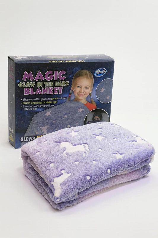Super Soft Cozy Furry Big Blanket - Glow in The Dark (5ft x 6ft) de