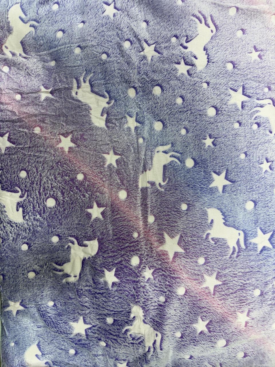 Super Soft Cozy Furry Big Blanket - Glow in The Dark (5ft x 6ft) de