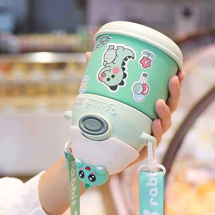 Stainless Steel 500ml Straight Double Bullet Shaped Gold Us Can Flip Water Bottle Eco Tumbler