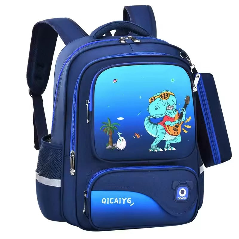 Kawai Unisex Dinosaur Mermaid Backpack Waterproof School Bag with USB Port Zipper