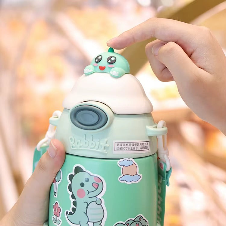 Stainless Steel 500ml Straight Double Bullet Shaped Gold Us Can Flip Water Bottle Eco Tumbler