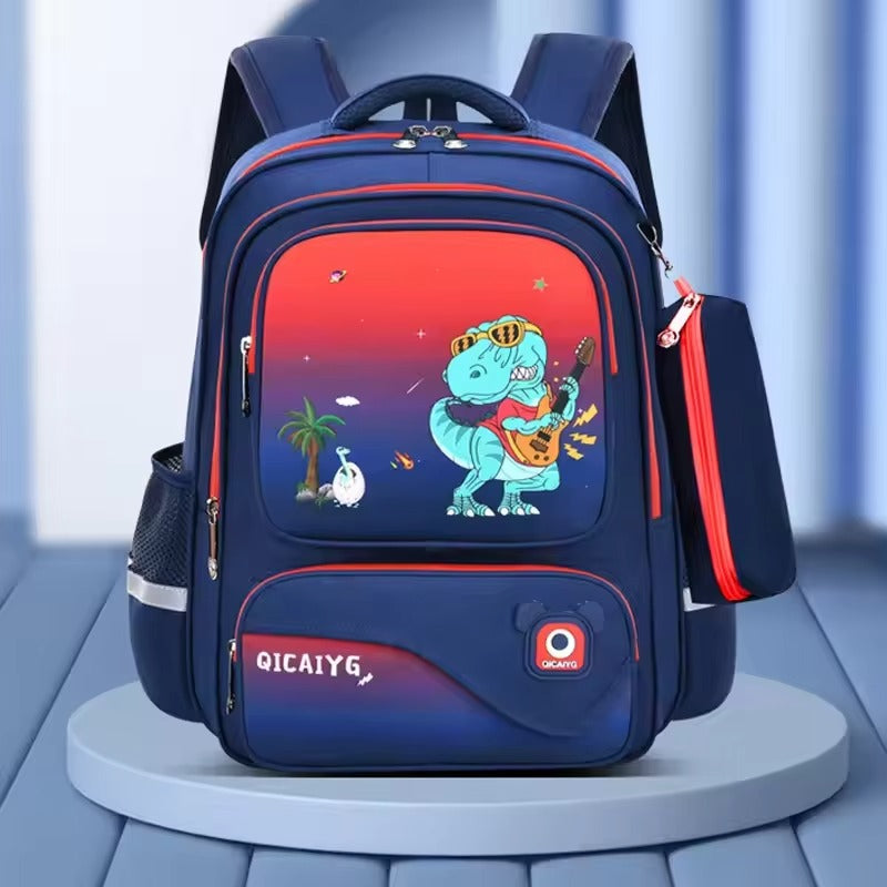Kawai Unisex Dinosaur Mermaid Backpack Waterproof School Bag with USB Port Zipper