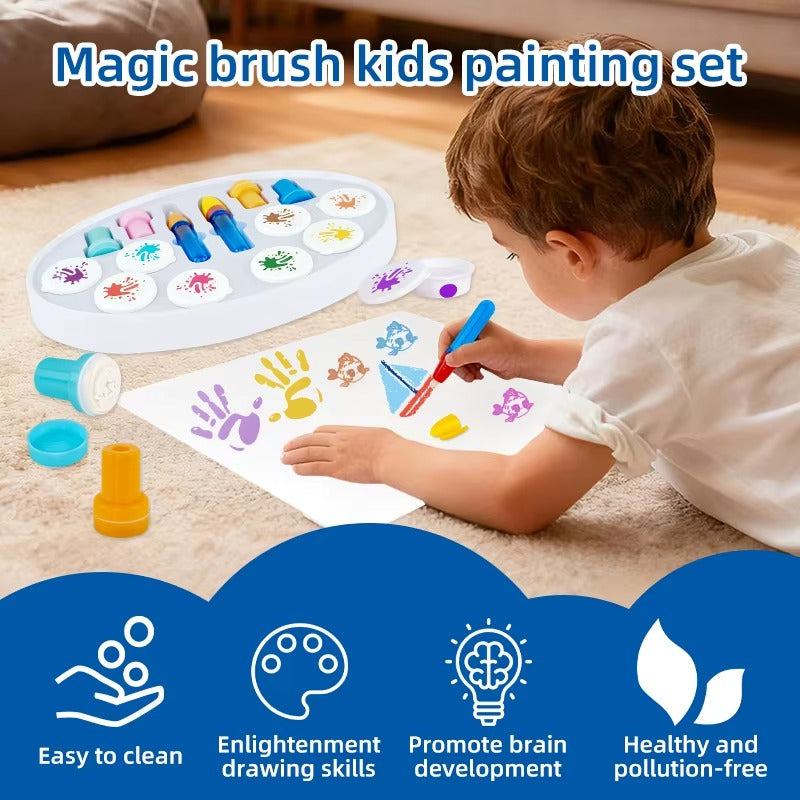 Creative Painting Station Mess Color Wonder Paper Magic Light Brush Educational Drawing Toy