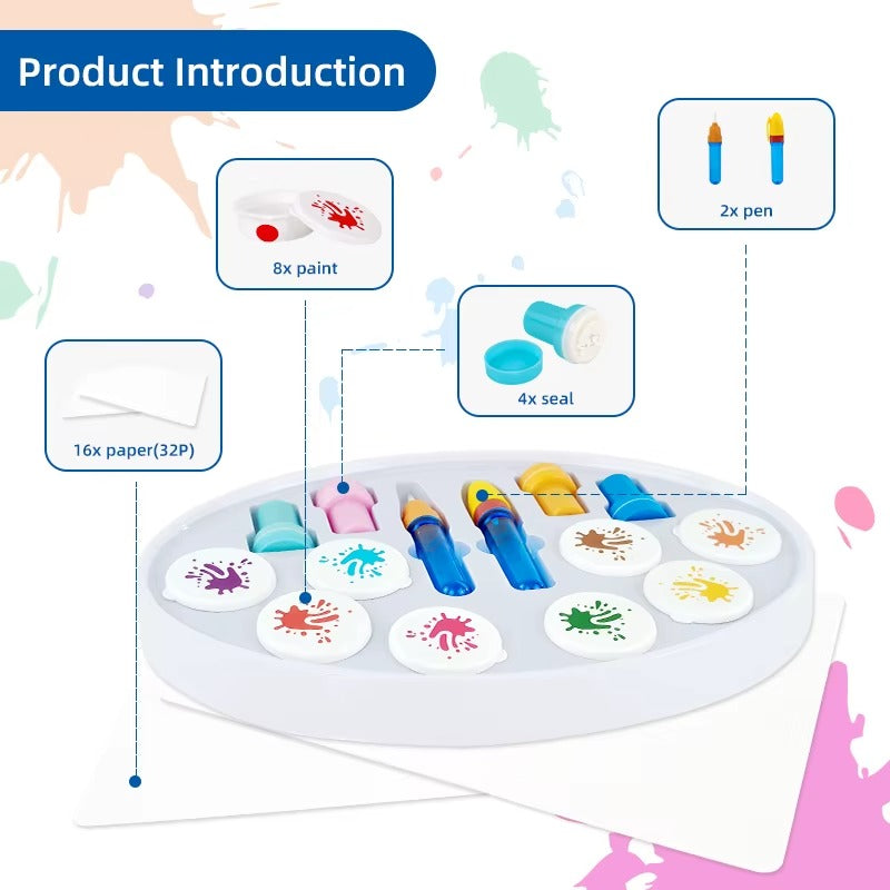 Creative Painting Station Mess Color Wonder Paper Magic Light Brush Educational Drawing Toy