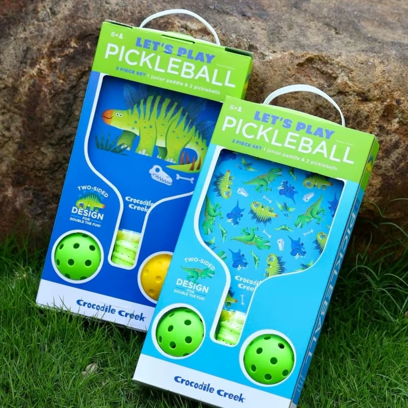 Kids Professional Foldable Pickleball Paddle Set 10.5mm Thick Fiberglass Surface Lightweight