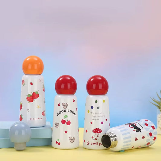Cute 350ml Stainless Steel Mug Portable Outdoor Sports Water Cup New Vacuum Flask for Students and Children