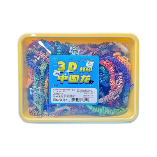 3D Printed 13cm Adorable Mini Chinese Dragon Toy Colorful Articulated Joints Reptile Figure Novelty Gag Toy