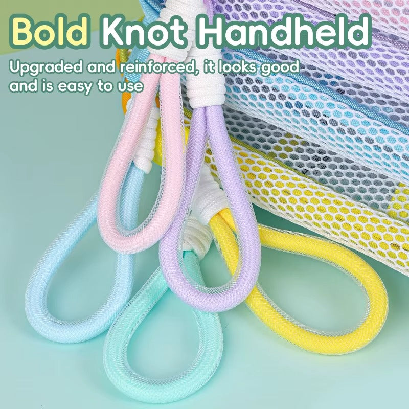 Light Color A4 Portable Zipper Mesh Subject Classification Document & Book Bag for Junior High School Students