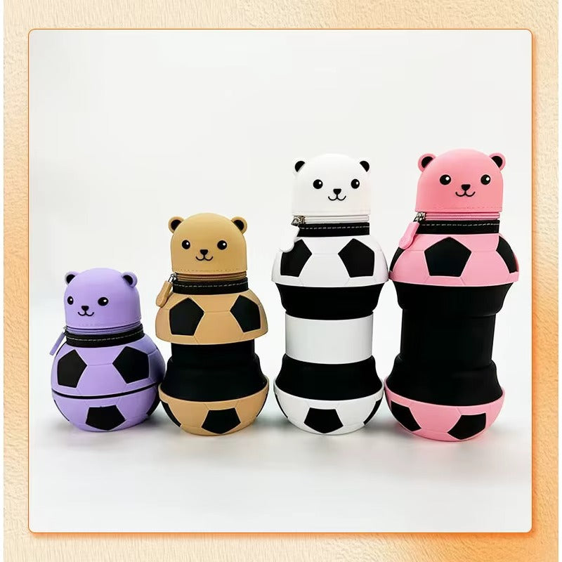 Large Capacity Silicone Pencil Holder Novel Cartoon