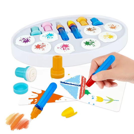 Creative Painting Station Mess Color Wonder Paper Magic Light Brush Educational Drawing Toy